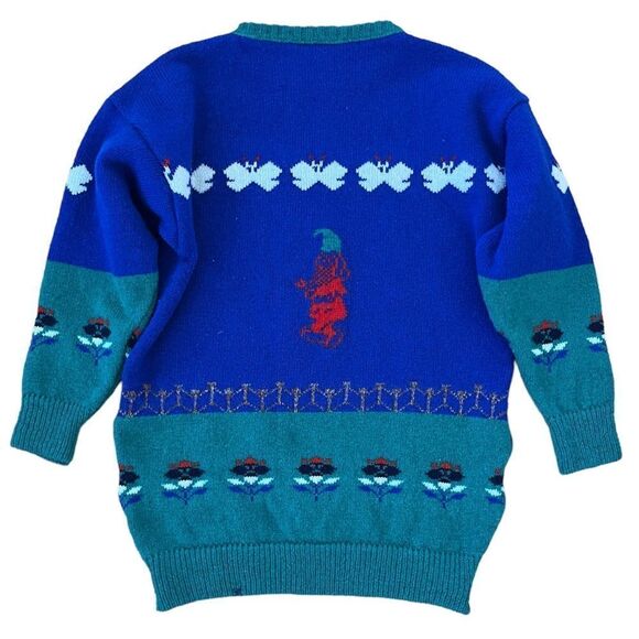 The Irish Scene Wool Sweater Intarsia Leprechaun Ireland Men’s Medium Vintage - Picture 4 of 12